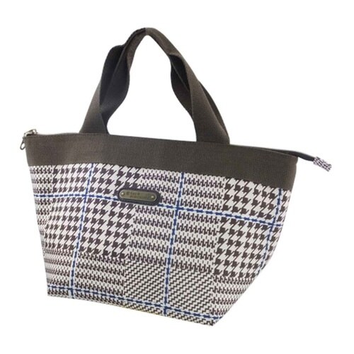 ランチバッグ 保冷 グレンチェック ブラウン