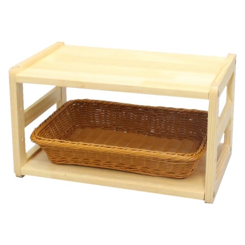 トースターラック 洗えるバスケット付き ナチュラル