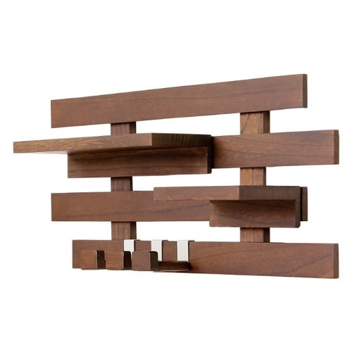 すのこ 壁掛け ダークブラウン