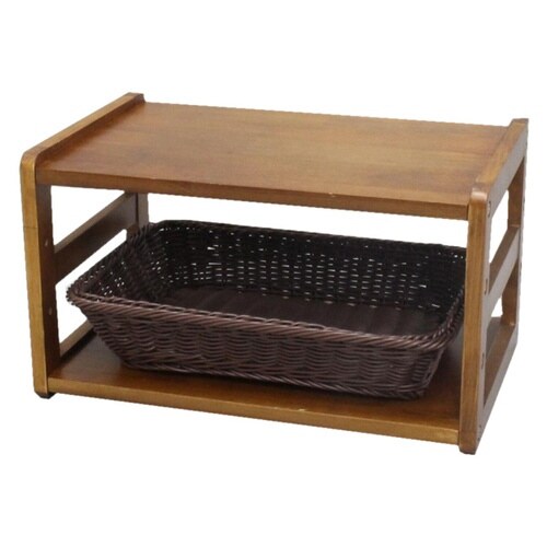 トースターラック 洗えるバスケット付き ブラウン