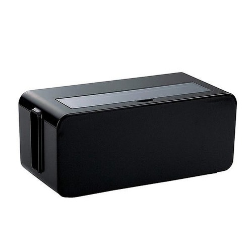 ケーブル収納 テーブルタップボックス ブラック