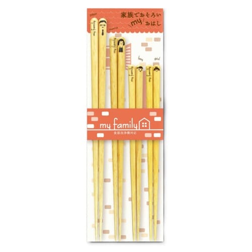 箸 4本セット マイファミリー 木製 天然木