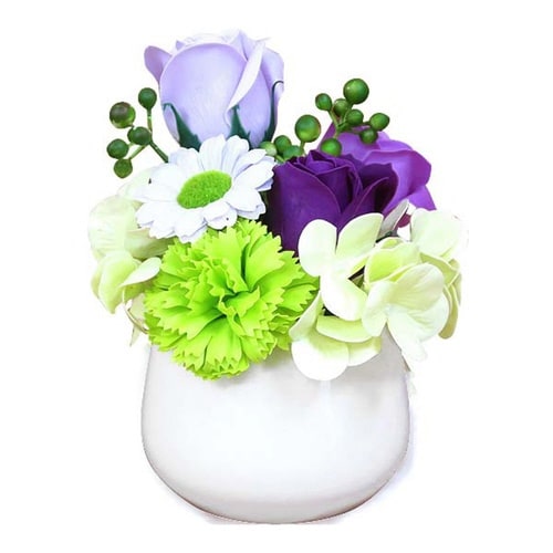 造花 香りの供花 ローズ 胡蝶蘭 ローズパープル