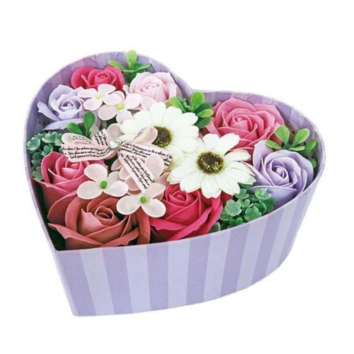 入浴剤 ハートボックス パープル