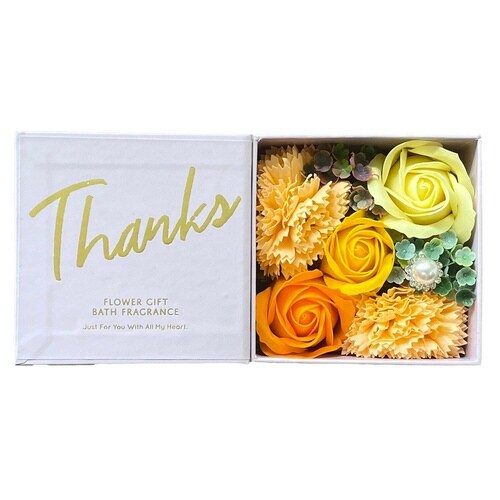 メッセージボックス 花のカタチの入浴剤 オレンジ