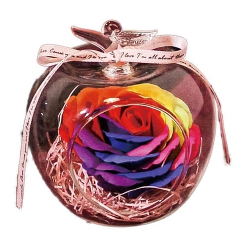 芳香剤 オブジェ レインボーアップル 造花