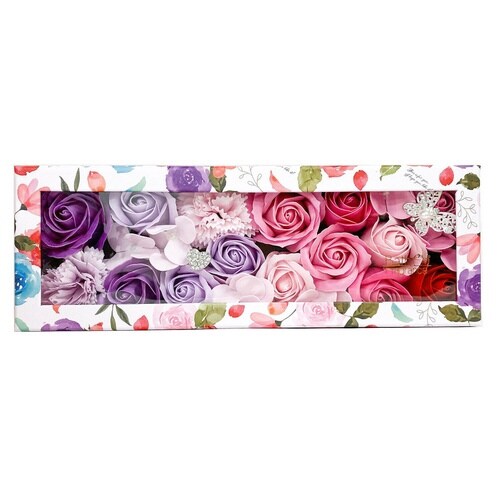 入浴剤 フラワーボックス ピンク×パープル