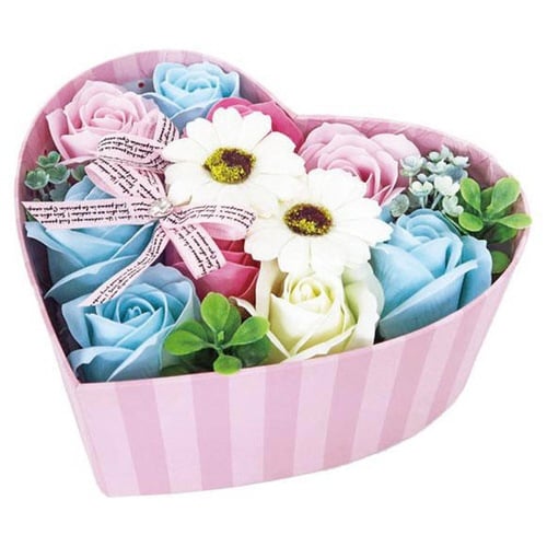 入浴剤 ハートボックス 花のカタチの入浴剤 ピンク