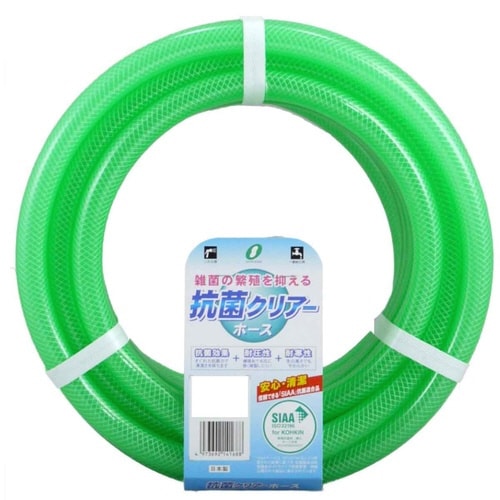散水ホース 抗菌クリアーホース 15x20mm