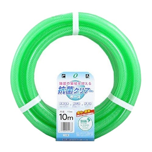 散水ホース 抗菌クリアーホース 15x20mm