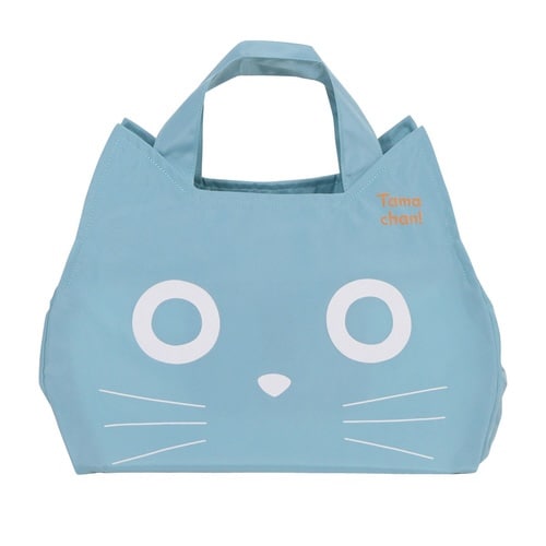 エコバッグ たまちゃん フェイス ブルーグリーン