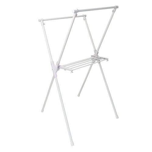 物干しスタンド 洗濯物干し X型 タオルバー付き