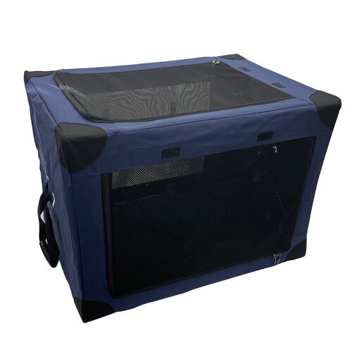 ペットキャリー 折りたたみ 簡単 ネイビー
