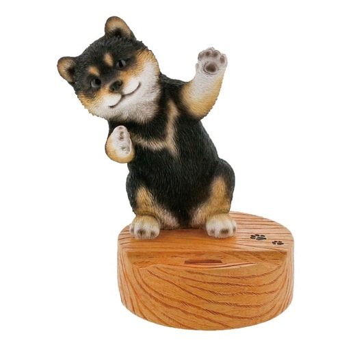 スマホスタンド 犬 オブジェ ペット 箱入り 黒柴