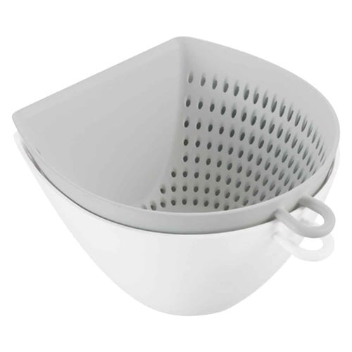 ザル&ボウル2点セット S ホワイト