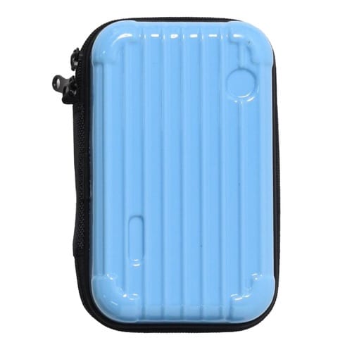 ポーチ ミニ スーツケース型 マルチポーチ ブルー