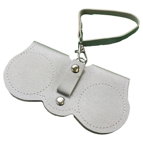 眼鏡ケース ストラップ付き ライトグレー