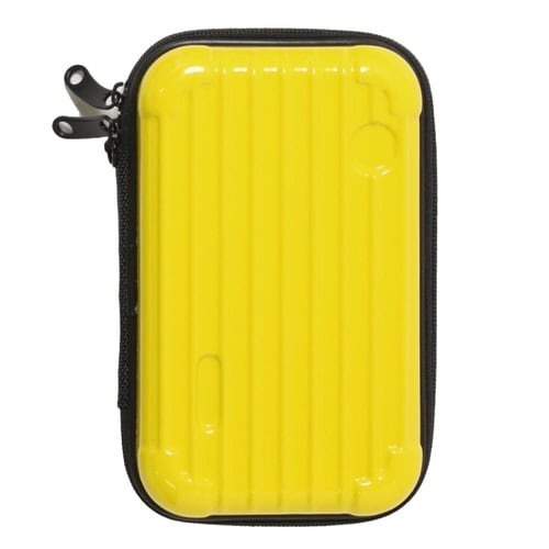 ポーチ ミニ スーツケース型 イエロー