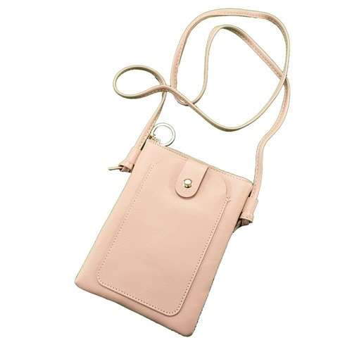 スマホショルダー スマホポシェット ピンク