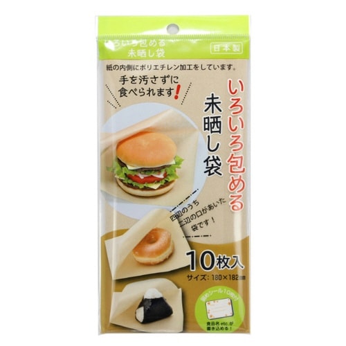 おにぎりラップ 10枚入 いろいろ包める 未晒し袋