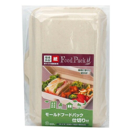 使い捨て容器 モールドフードパック 仕切り付