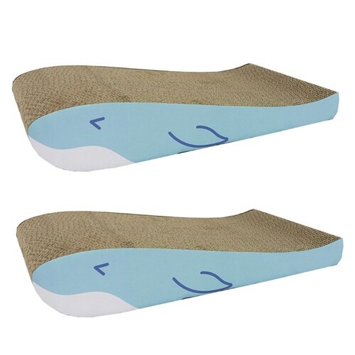 爪とぎ くじら兄弟 2個入り 猫 段ボール