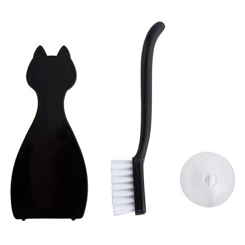 洗面クリーナー 猫のブラシ&ケース 洗面用品