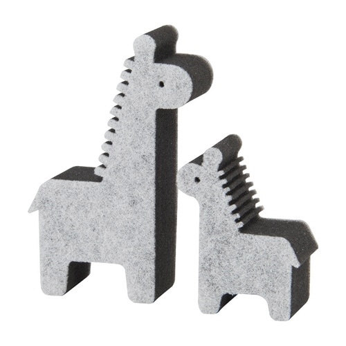 おもちゃ きりん スポンジ 安全 2歳 ブラック