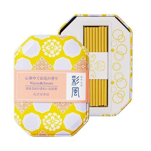 線香 彩風 缶入りアロマインセンス 花