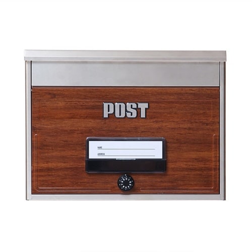 ポスト 壁掛け ダイヤル式 木目