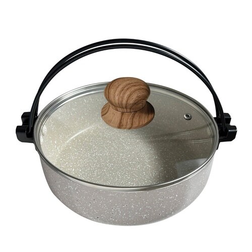 すきやき鍋 20cm IH対応 ガラス蓋付き