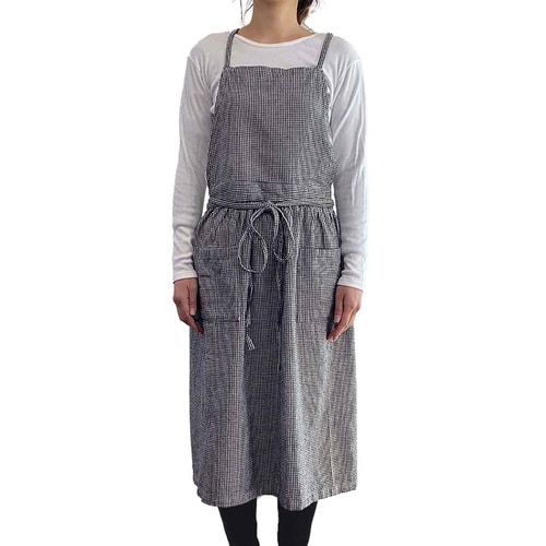 エプロン ポケット付き チドリ ブラック