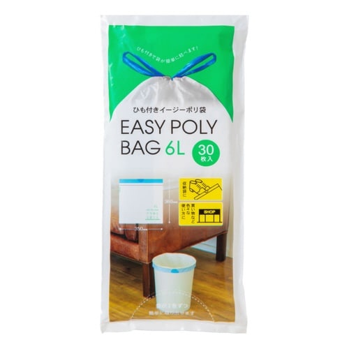 ゴミ袋 6L 36x35cm 厚さ 0.013mm
