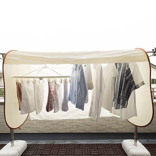 雨よけカバー 洗濯ものカバー ワイド 花粉 黄砂