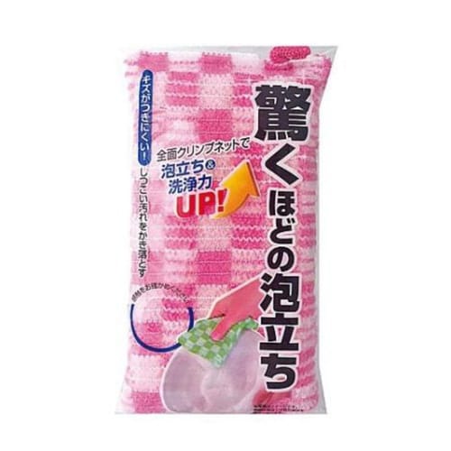 キッチンスポンジ 極め泡ネット ピンク