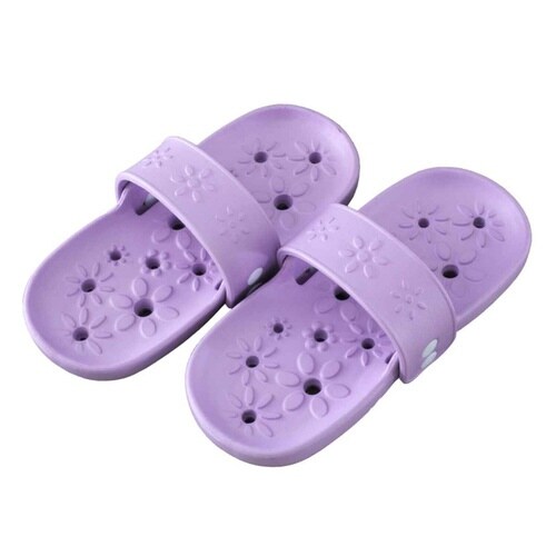 サンダル 屋外 両履きサンダル フルール パープル