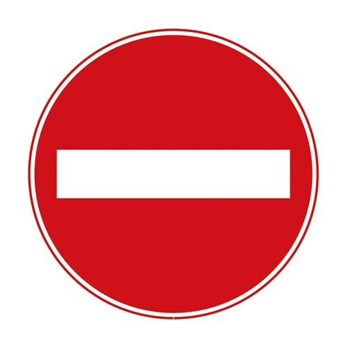 ミニスタンド専用 表示シール 進入禁止