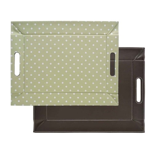トレー ピュアドットグリーン×ブラウン
