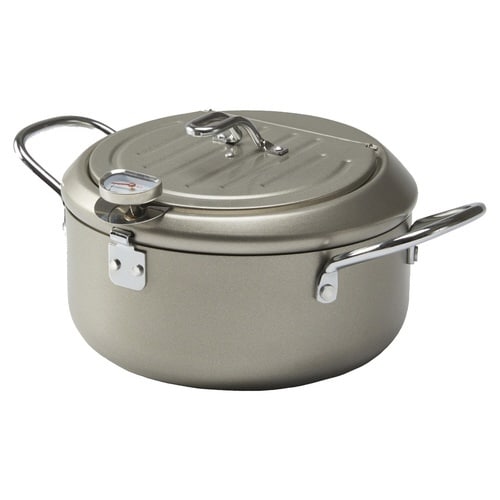 天ぷら鍋 20cm IH対応 鉄製 シルバー