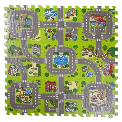 つながるジョイントマット 道路柄 9枚セット