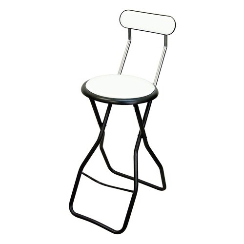 折りたたみ椅子 座面高60cm ホワイト