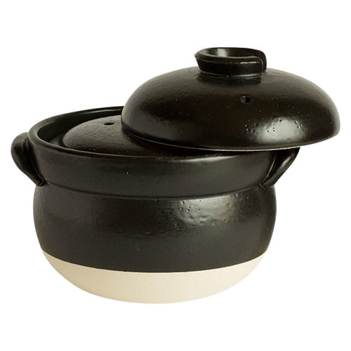 炊飯土鍋 3合 絶品ごはん鍋 中蓋付き 萬古焼