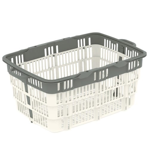 レジかご 折りたたみ グレーホワイト