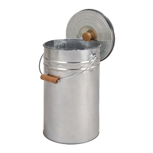 米びつ 12kg 丸型 トタン トタン花柄