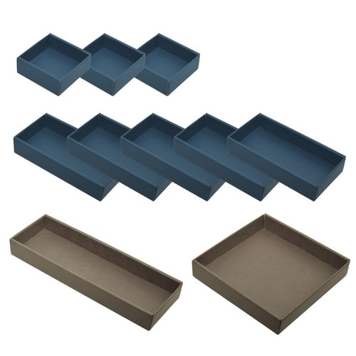 収納トレー ケース ネイビー×トープ