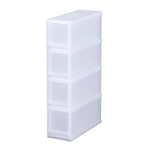 収納ケース プラスト 半透明タイプ 4段