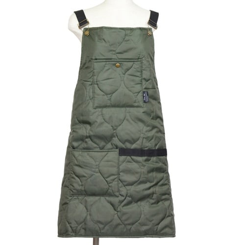 エプロン キルティングエプロンフル カーキ