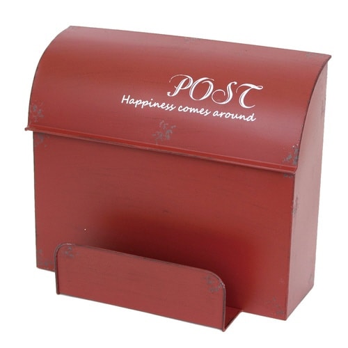 郵便ポスト メタルポストボックス 壁掛 レッド