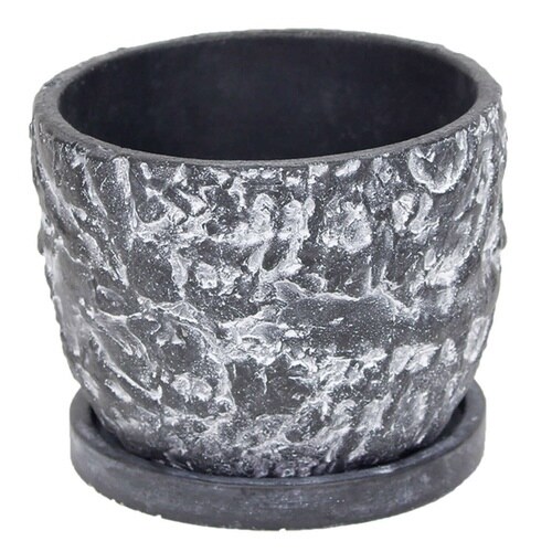 植木鉢 ブラックストーンポットM 4号
