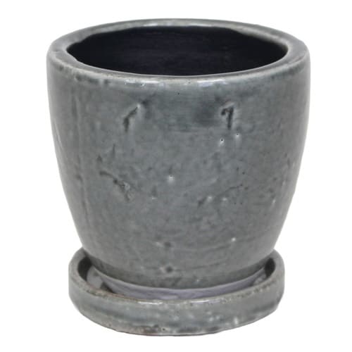 植木鉢 キュリオポットM 5号 グレー